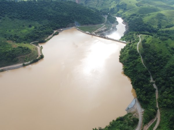 Imagens aéreas da Usina Hidrelétrica Risoleta Neves, conhecida como Candonga, localizada entre os municípios de Rio Doce e Santa Cruz do Escalvado