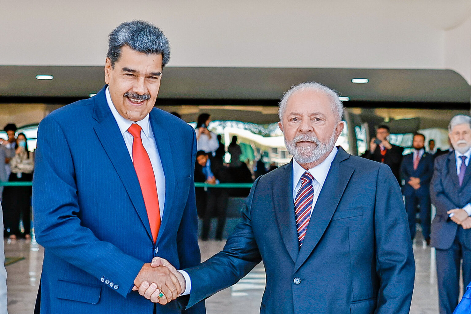 Nicolás Maduro e Lula no Palácio do Planalto