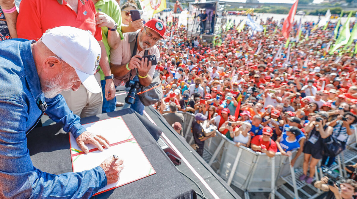 Lula em comemoração do 1º de Maio em 2024