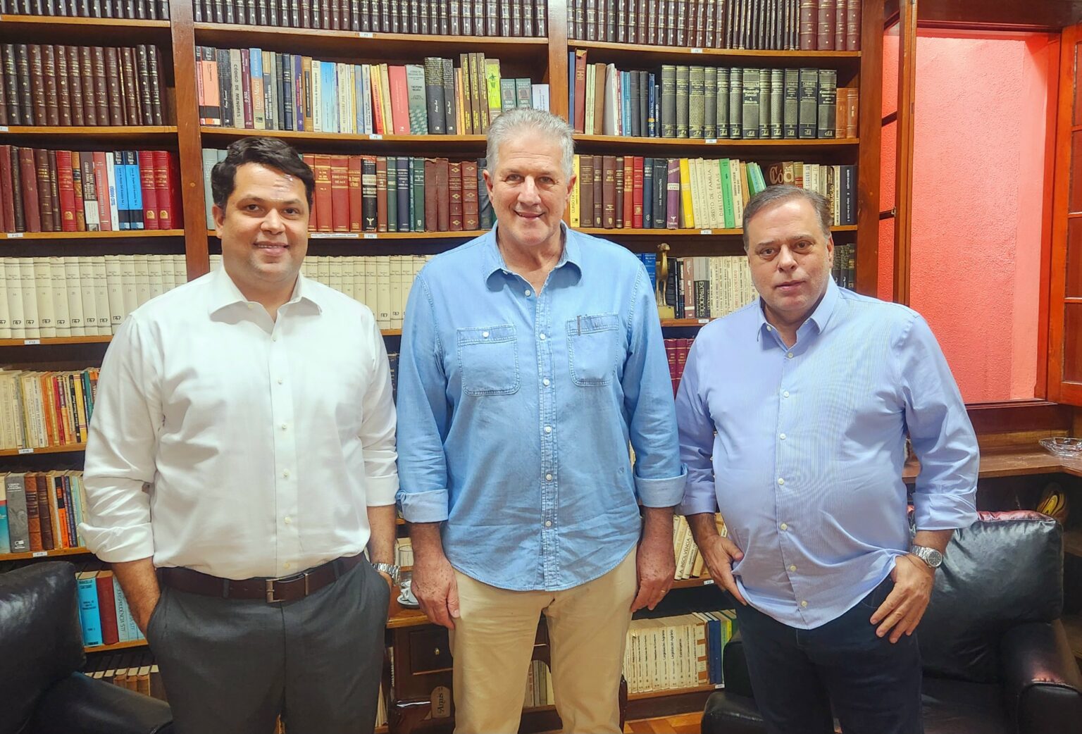 Dirigentes de PSDB e Cidadania estiveram com o ex-deputado nesta quarta. Foto: Divulgação