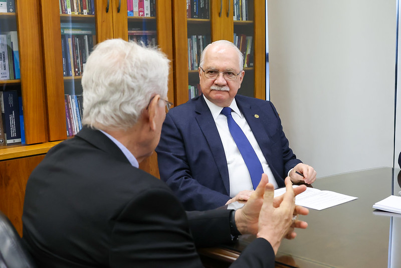 Fachin recebeu Zema e equipe nesta segunda-feira. Foto: Divulgação/STF