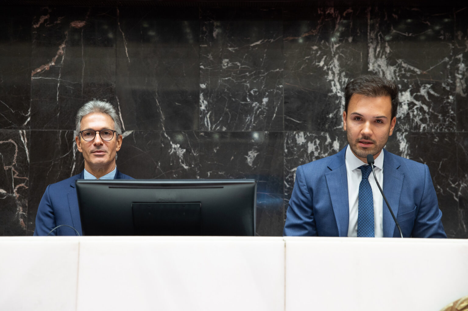 O governador Romeu Zema e o presidente da Assembleia, Tadeu Leite.