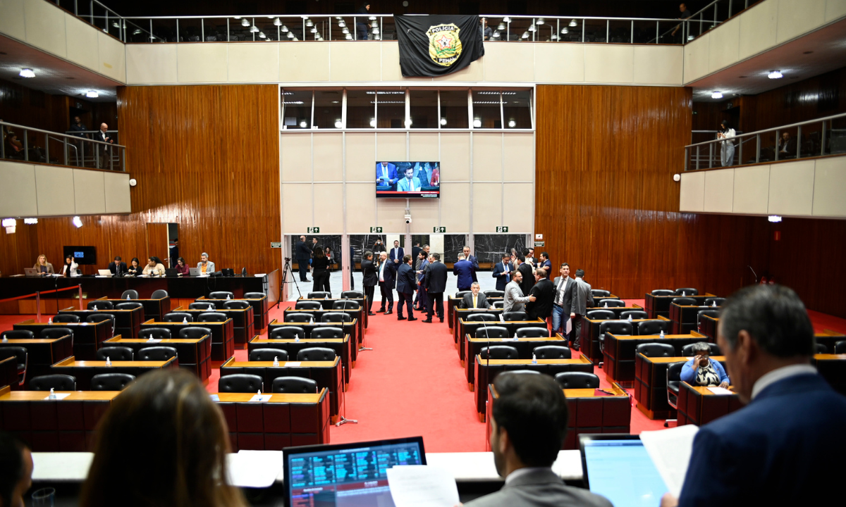 Vista do plenário da Assembleia de Minas