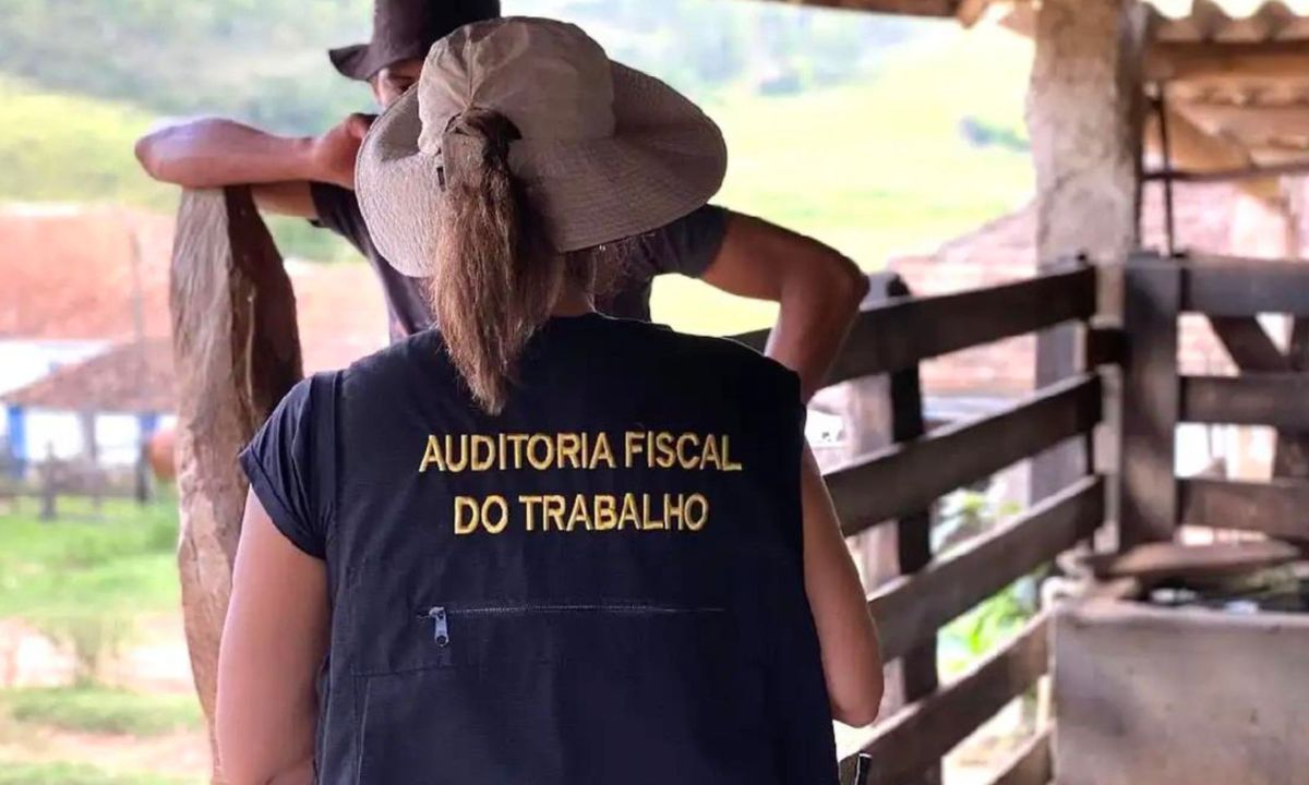 Foto mostra auditor fiscal em ação