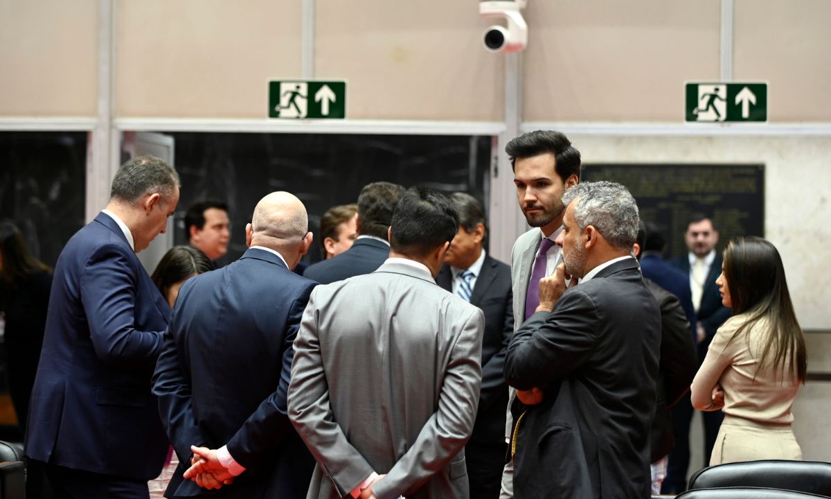 Foto mostra deputados no plenário da Assembleia de Minas