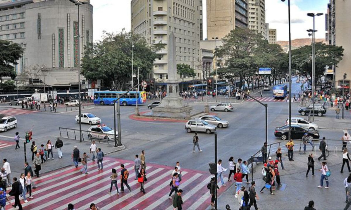 Vista da Praça Sete, em BH