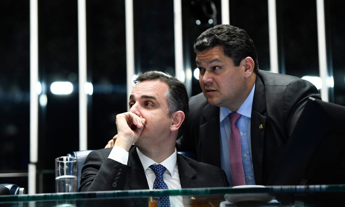 Os senadores Rodrigo Pacheco e Davi Alcolumbre