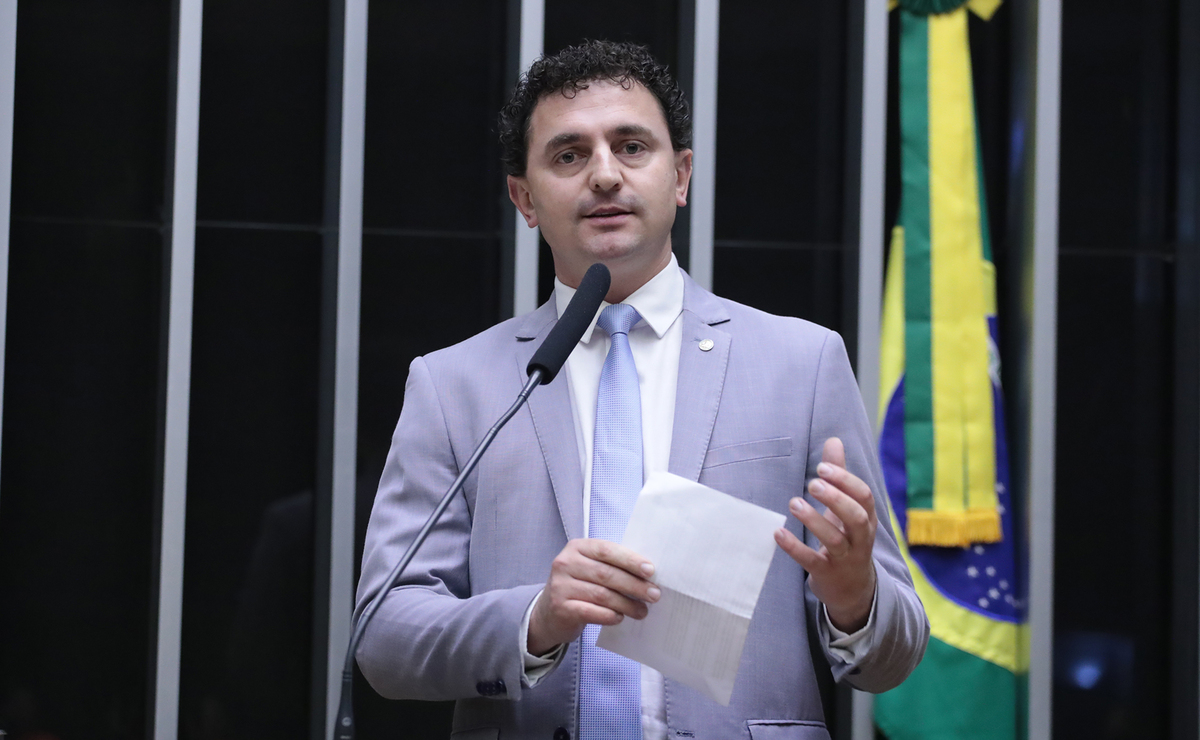 Deputado federal Pezenti (MDB-SC) no plenário da Câmara