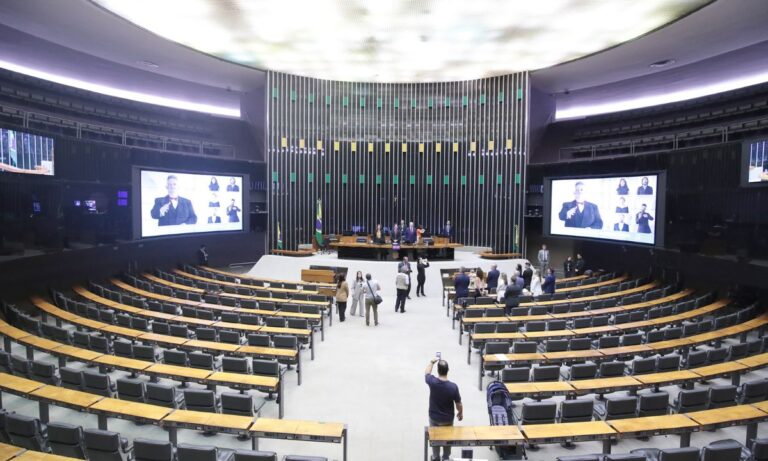 O plenário da Câmara dos Deputados