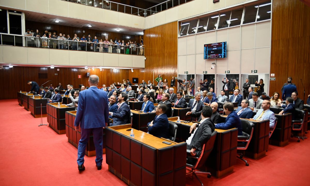 Vista do plenário da Assembleia de Minas