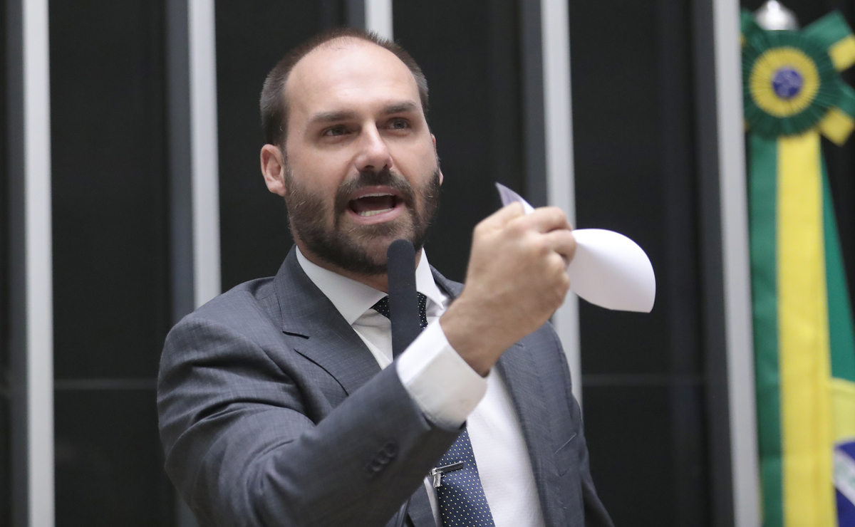 Eduardo Bolsonaro no plenário da Câmara