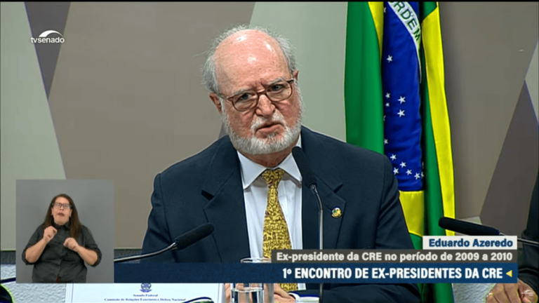 Eduardo Azeredo na CRE do Senado em 2025