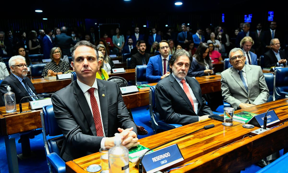 O senador Rodrigo Pacheco