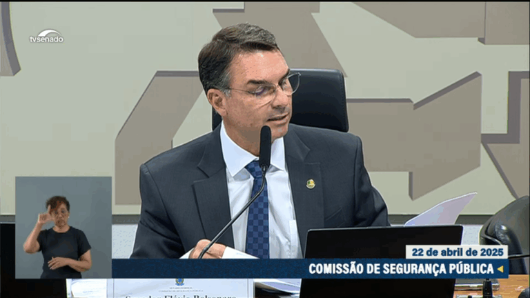 Flávio Bolsonaro na Comissão de Segurança Pública