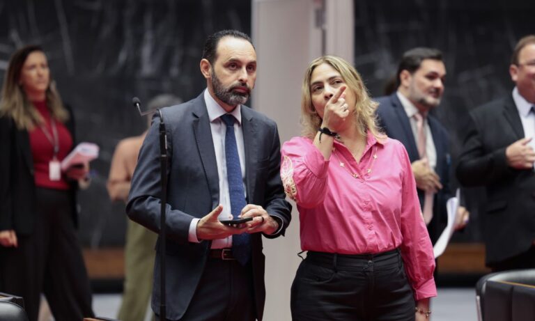 Os deputados Ulysses Gomes e Beatriz Cerqueira