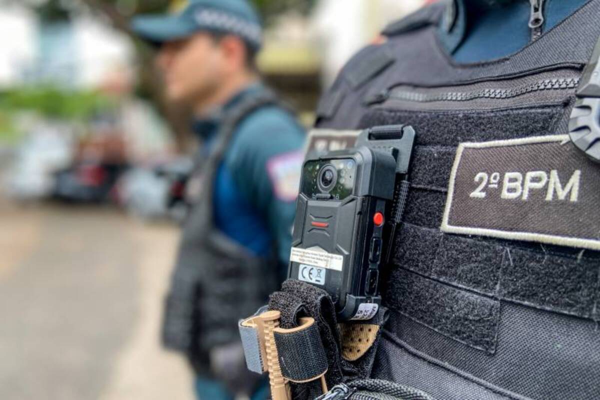 Câmera corporal, bodycam, da PM do Pará em 2023