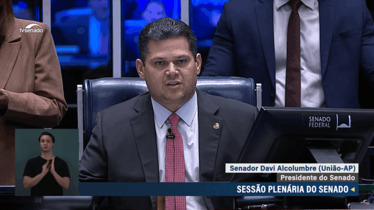 Davi Alcolumbre na presidência do Senado