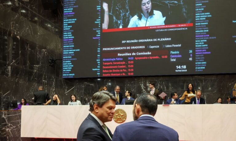 O plenário da Assembleia de Minas