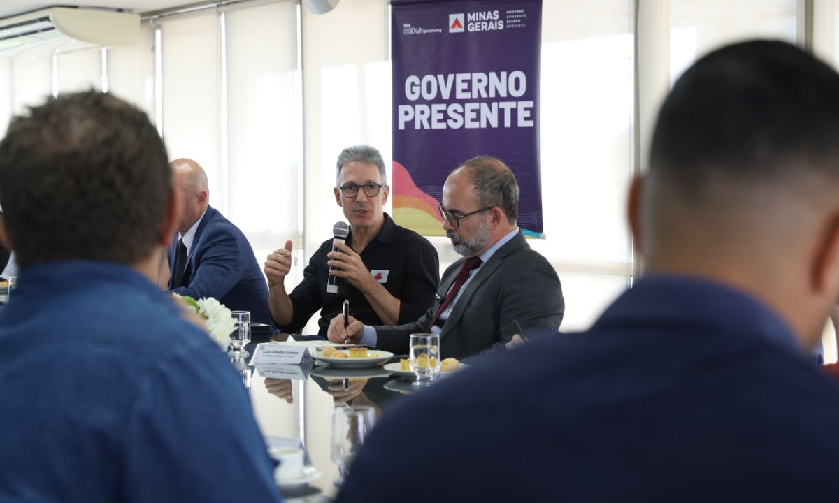 O governador Romeu Zema e o secretário Luiz Cláudio Gomes