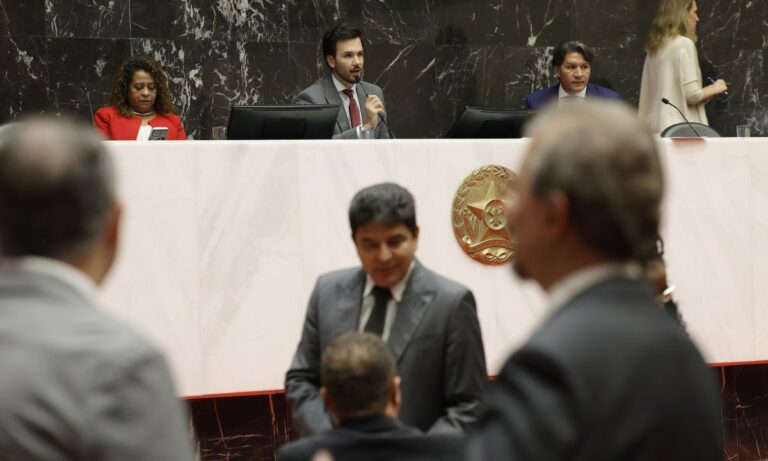 Foto mostra o plenário da ALMG