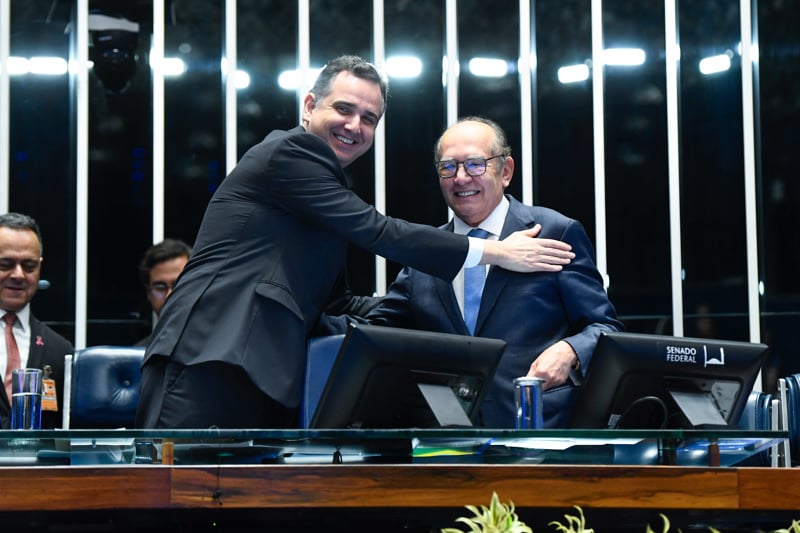 Rodrigo Pacheco e Gilmar Mendes
