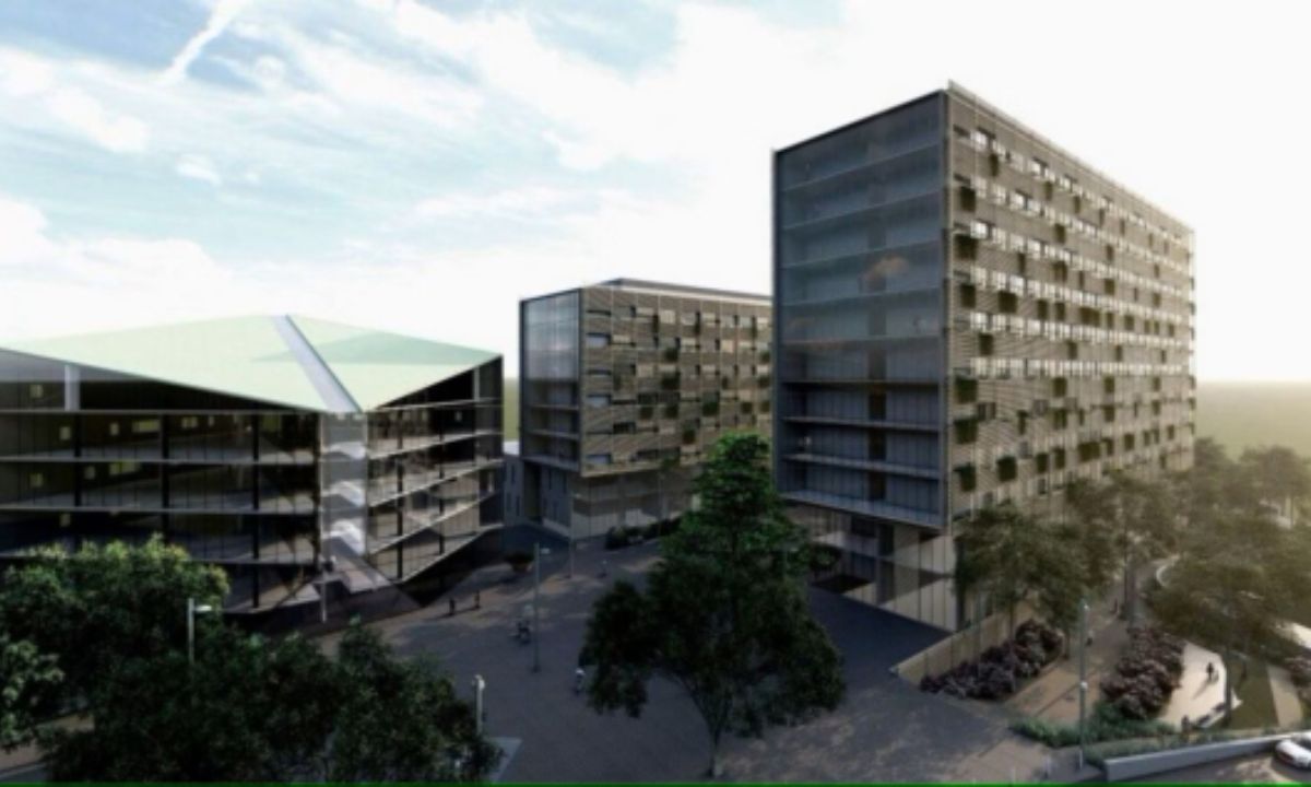 Foto mostra o projeto do complexo hospitalar