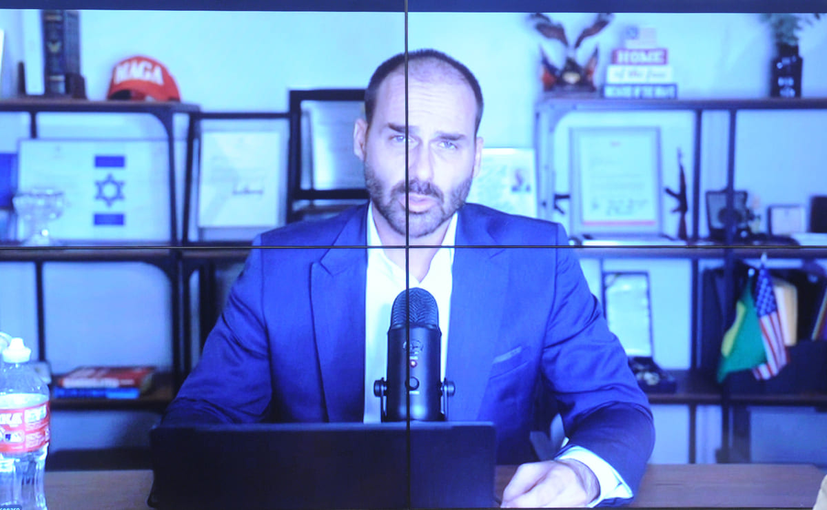 Eduardo Bolsonaro na Subcomissão Especial dos Direitos dos Presos do 8 de Janeiro