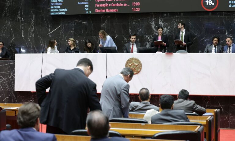 O plenário da Assembleia de Minas