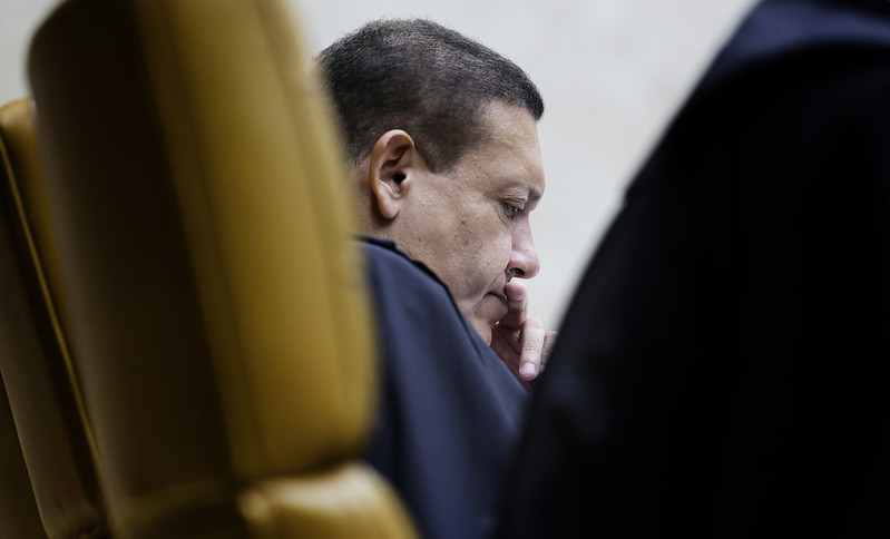 Nunes Marques durante julgamento no STF