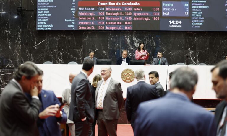 O plenário da Assembleia de Minas