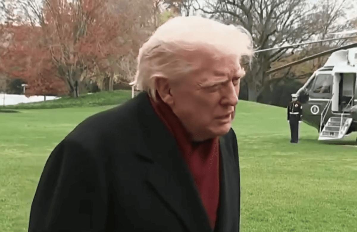 Donald Trump no jardim da Casa Branca