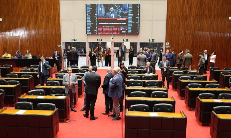 O plenário da Assembleia de Minas