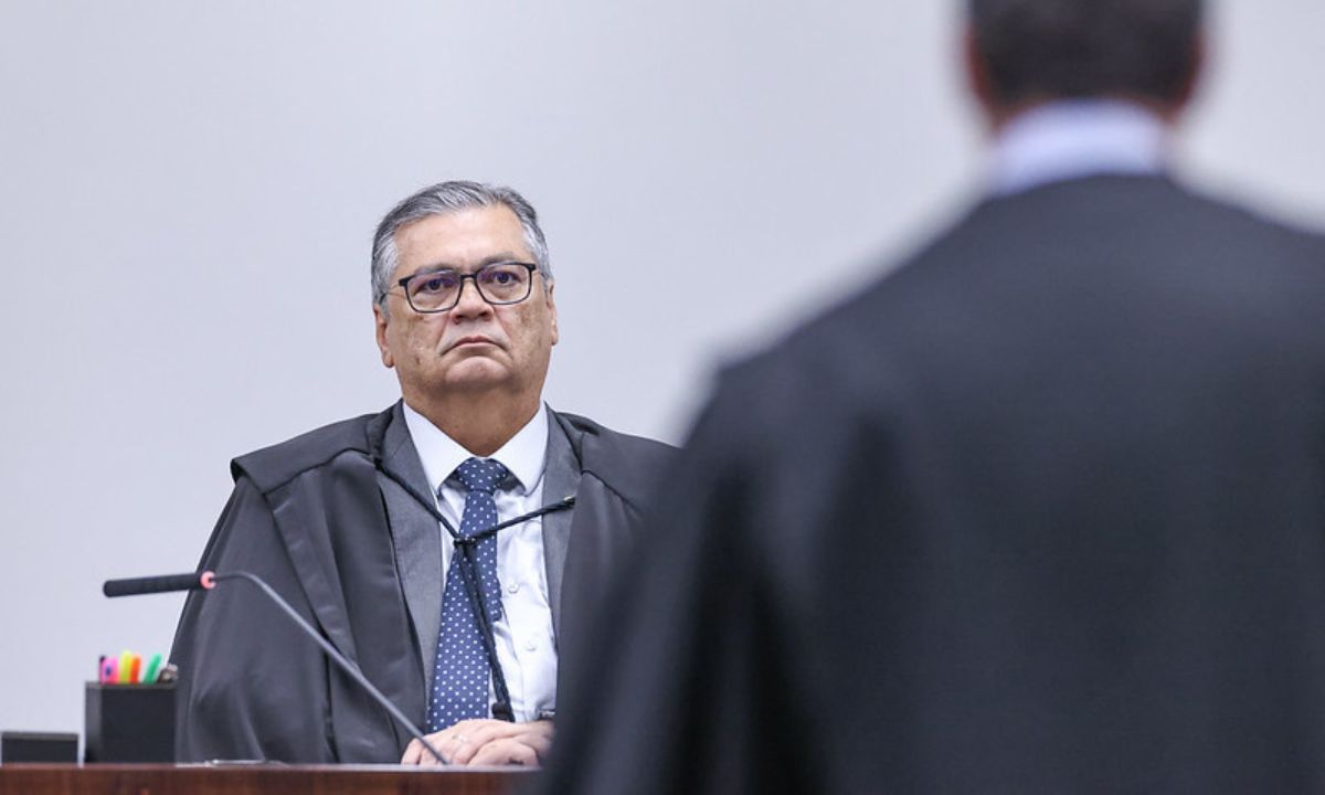 O ministro Flávio Dino, do Supremo Tribunal Federal (STF), durante julgamento.