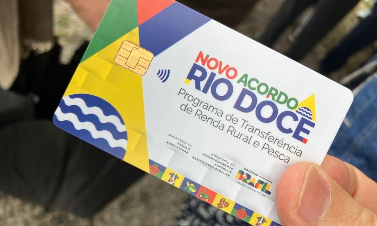 Cartão do programa de transferência de renda do Vale do Rio Doce