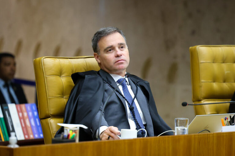 O ministro André Mendonça em sessão de julgamento no Supremo Tribunal Federal (STF). Foto: Gustavo Moreno/STF