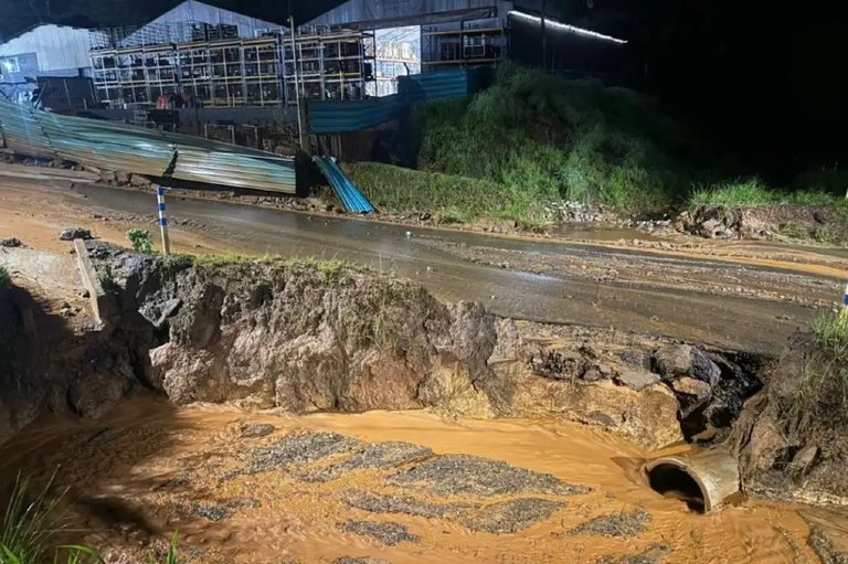 Região da Mina de Fábrica, da Vale, onde houve extravasamentos.