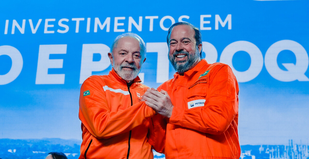 Lula e Alexandre Silveira na Cerimônia de Anúncio de Investimentos da Petrobras em Refino e Petroquímica no Rio de Janeiro