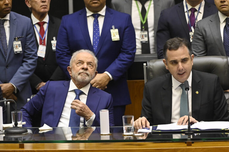 O presidente Lula e o senador Rodrigo Pacheco