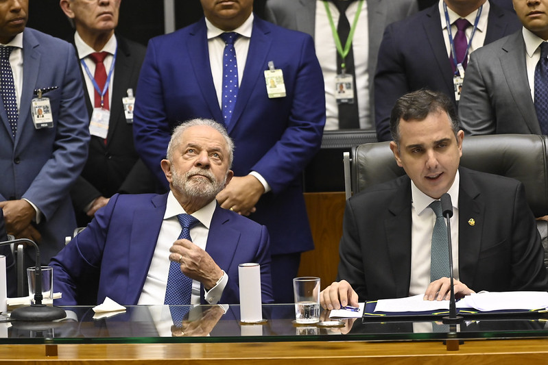 O presidente Lula e o senador Rodrigo Pacheco