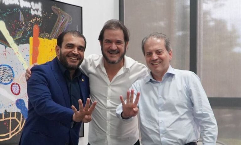 Marcelo Freitas, Antônio Rueda e Rodrigo de Castro