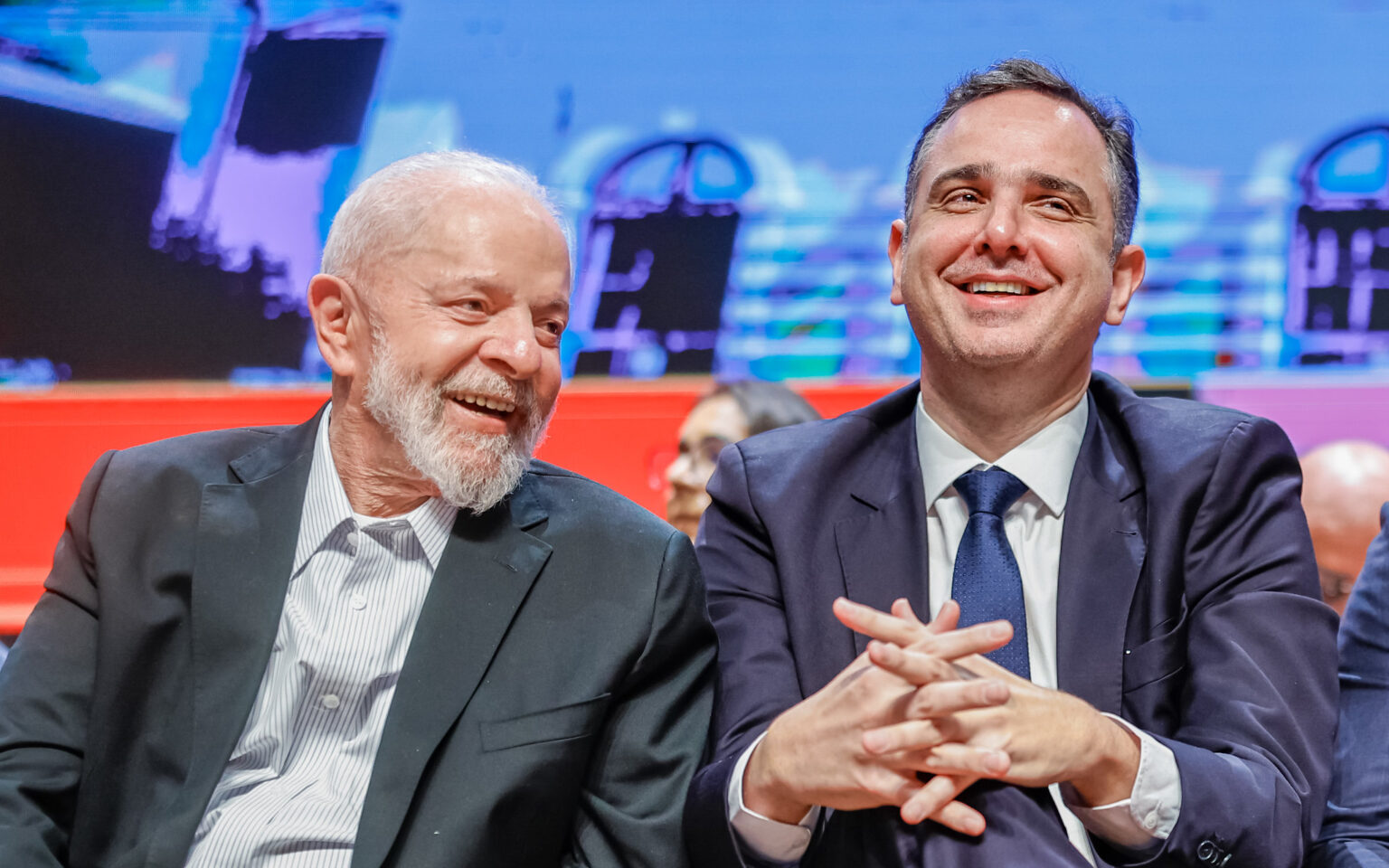Na foto, o presidente Lula e Rodrigo Pacheco