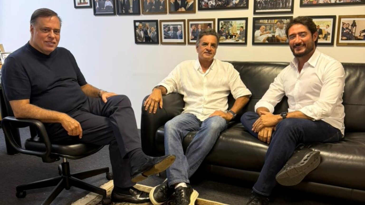 Gabriel Azevedo, Paulo Abi-Ackel e Aécio Neves