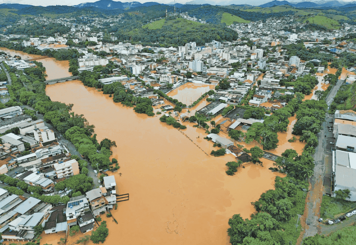 Enchente em Cataguases em fevereiro de 2026