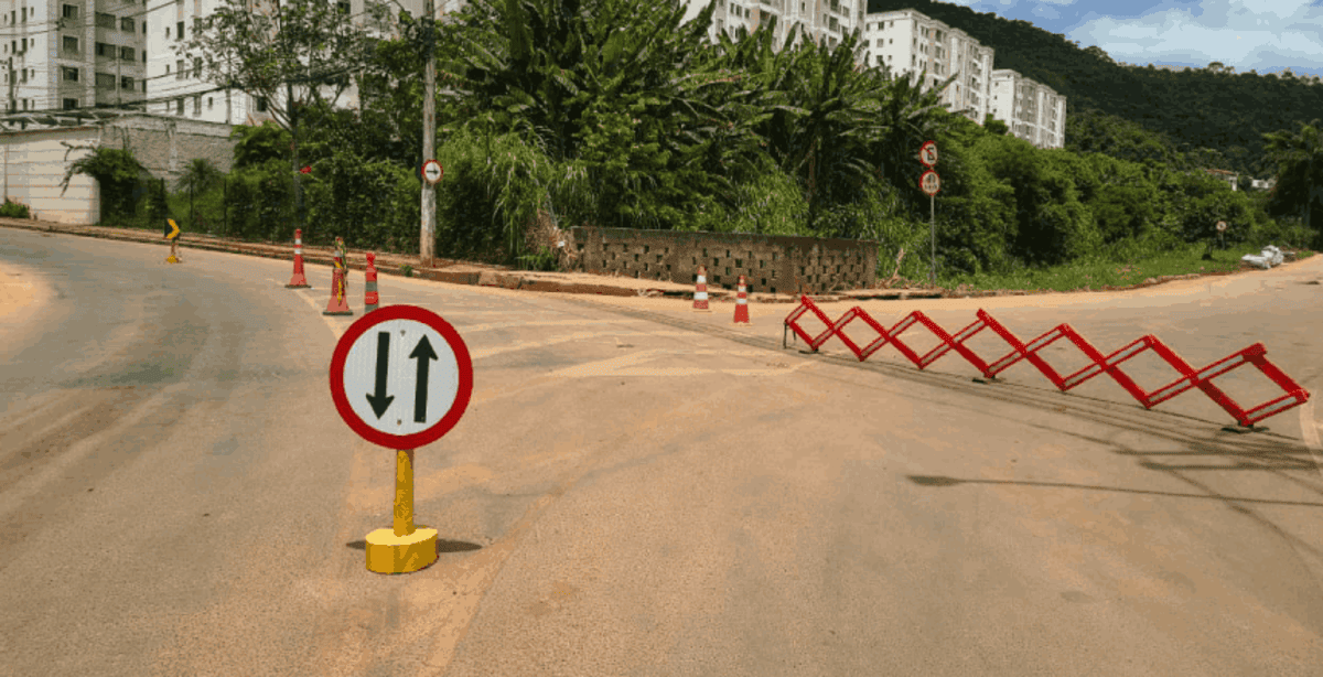 Obra no bairro Democrata, em Juiz de Fora