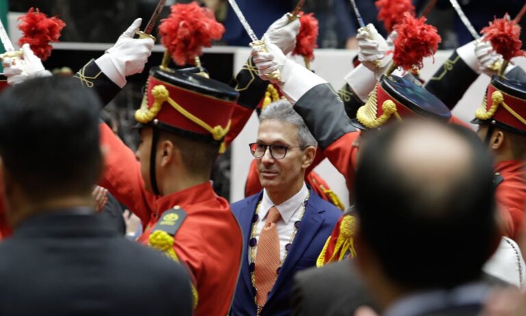 Zema, durante a cerimônia de posse para o segundo mandato, em 2023.