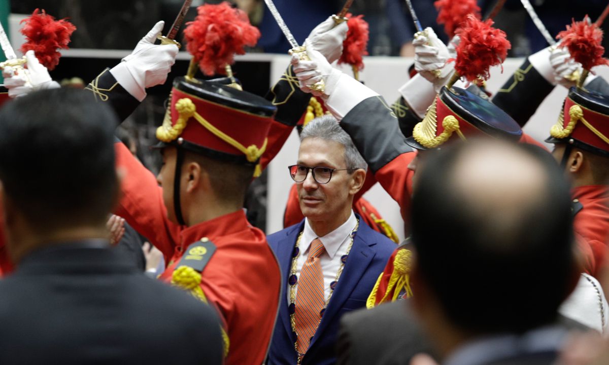 Zema, durante a cerimônia de posse para o segundo mandato, em 2023.