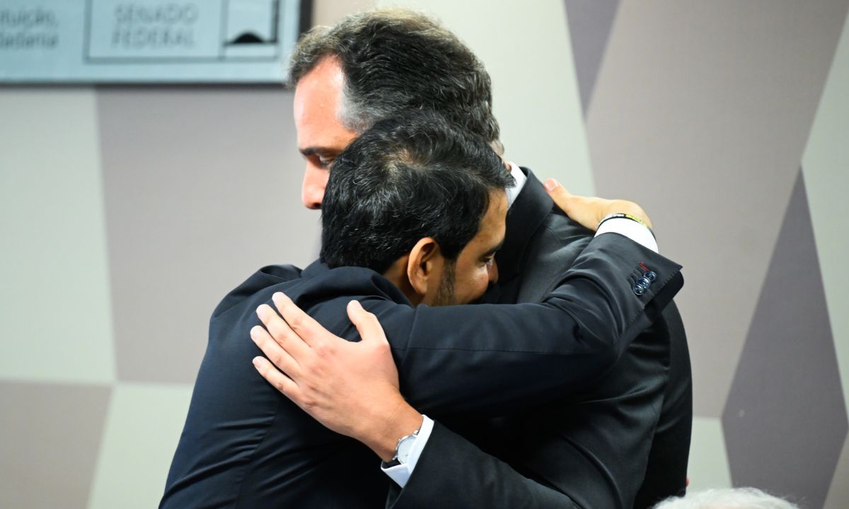 Rodrigo Pacheco e Jorge Messias.