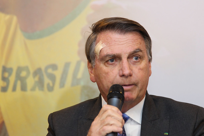 Na foto, o ex-presidente Jair Bolsonaro