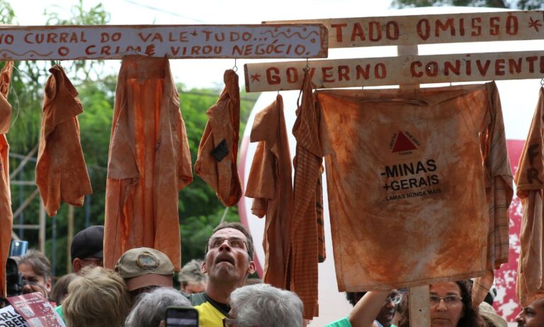 Ato em memória das 272 vítimas da barragem da Vale em Brumadinho.
