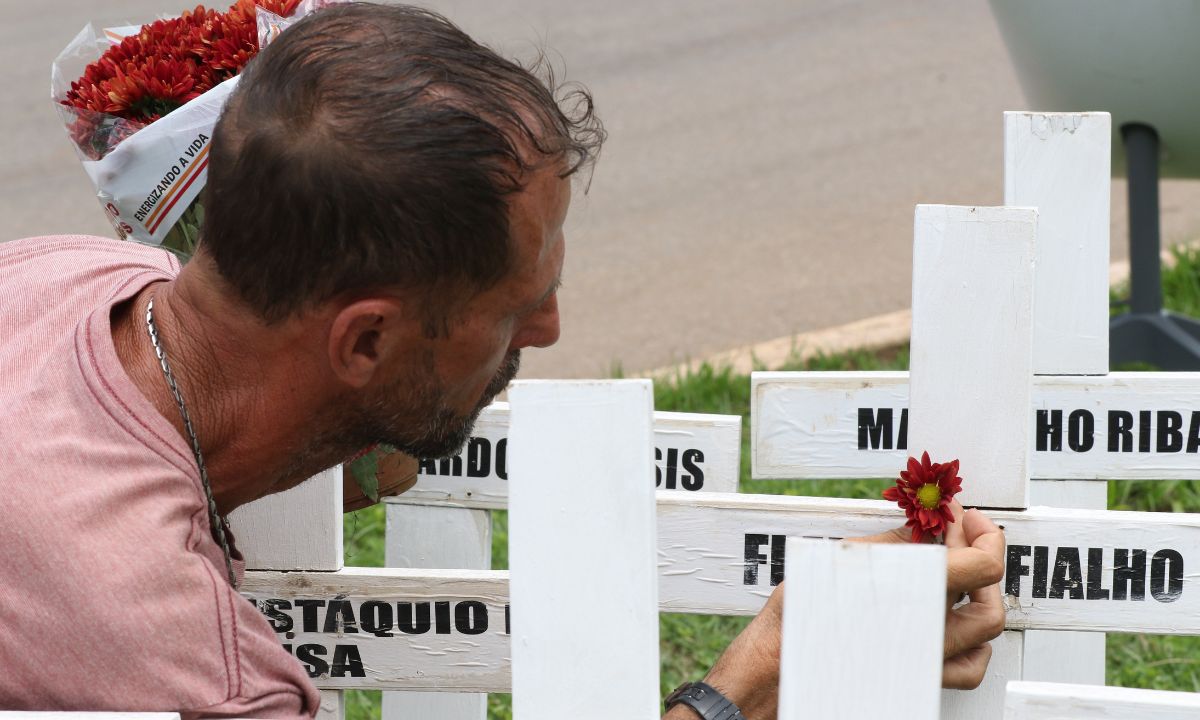Ato em memória das 272 vítimas da barragem da Vale em Brumadinho,.
